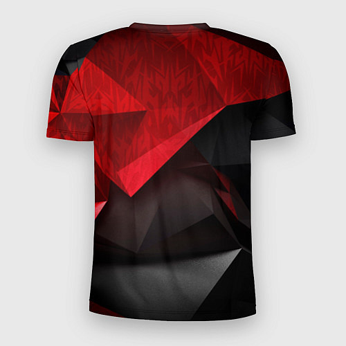 Мужская спорт-футболка Красно-черный фон абстракция / 3D-принт – фото 2