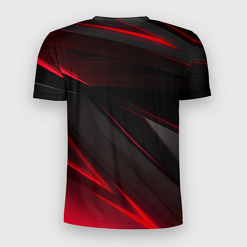 Мужская спорт-футболка Красно-черный фон / 3D-принт – фото 2