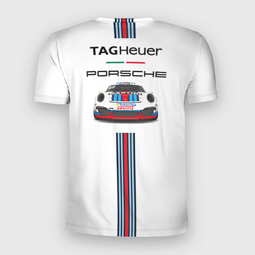 Мужская спорт-футболка Porsche Martini Racing / 3D-принт – фото 2