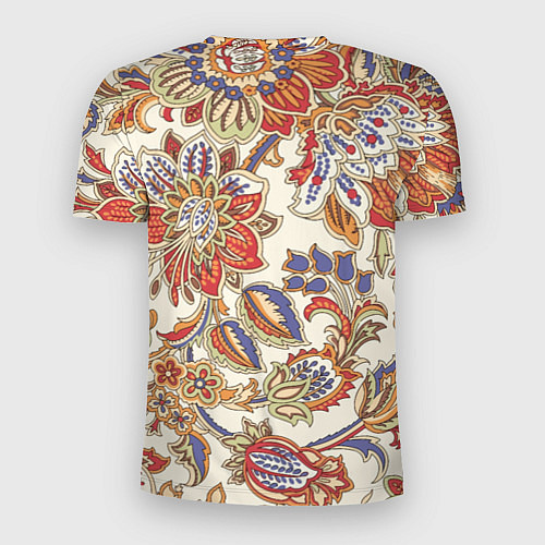 Мужская спорт-футболка Цветочный винтажный орнамент / 3D-принт – фото 2
