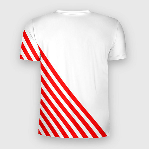 Мужская спорт-футболка Atletico madrid красные полосы / 3D-принт – фото 2