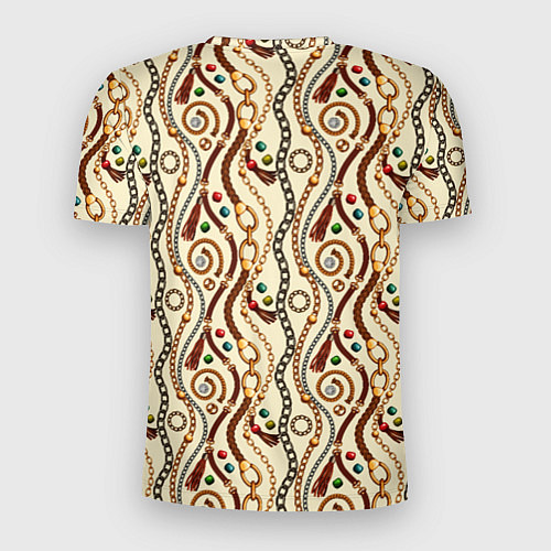 Мужская спорт-футболка Ремни и драгоценные камни / 3D-принт – фото 2