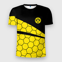Мужская спорт-футболка Боруссия - borussia желтые соты