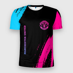 Футболка спортивная мужская Manchester United Neon Gradient, цвет: 3D-принт