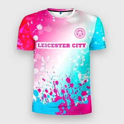 Футболка спортивная мужская Leicester City Neon Gradient, цвет: 3D-принт