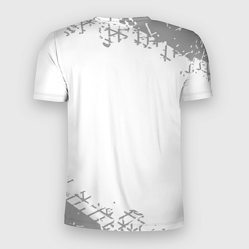 Мужская спорт-футболка Exeed Speed на светлом фоне со следами шин / 3D-принт – фото 2