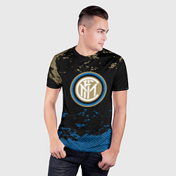 Футболка спортивная мужская Inter logo, цвет: 3D-принт — фото 2