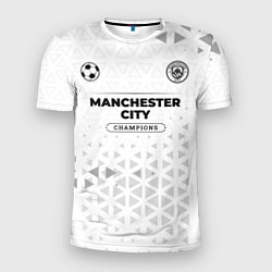 Футболка спортивная мужская Manchester City Champions Униформа, цвет: 3D-принт
