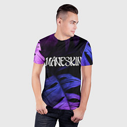 Футболка спортивная мужская Maneskin Neon Monstera, цвет: 3D-принт — фото 2