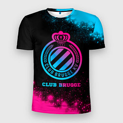 Футболка спортивная мужская Club Brugge Neon Gradient, цвет: 3D-принт