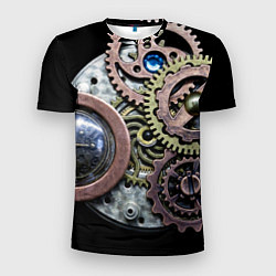 Мужская спорт-футболка Mechanism of gears in Steampunk style