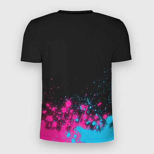 Мужская спорт-футболка Bring Me the Horizon Neon Gradient / 3D-принт – фото 2