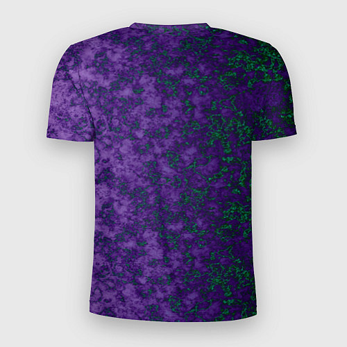 Мужская спорт-футболка Marble texture purple green color / 3D-принт – фото 2