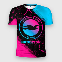 Футболка спортивная мужская Brighton Neon Gradient, цвет: 3D-принт