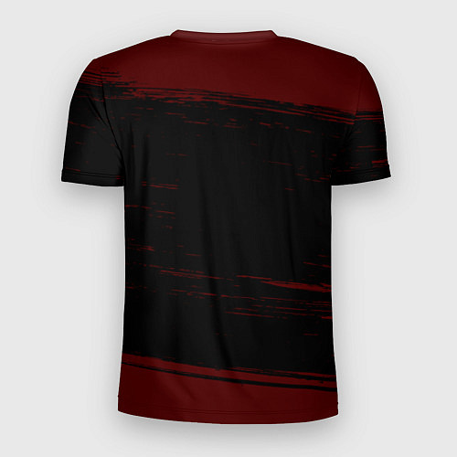 Мужская спорт-футболка Символ Skyrim и краска вокруг на темном фоне / 3D-принт – фото 2