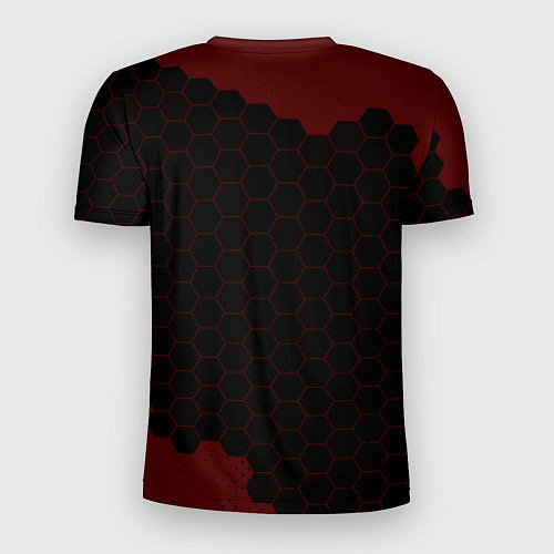 Мужская спорт-футболка Символ Dota и краска вокруг на темном фоне / 3D-принт – фото 2