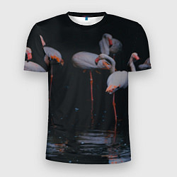 Мужская спорт-футболка Фламинго - вода