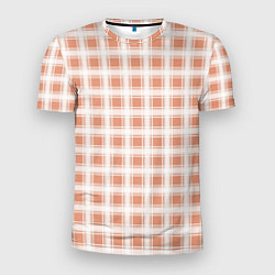 Футболка спортивная мужская Light beige plaid fashionable checkered pattern, цвет: 3D-принт