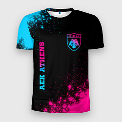 Мужская спорт-футболка AEK Athens - Neon Gradient