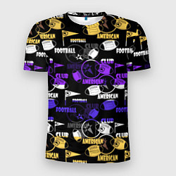 Мужская спорт-футболка Американский футбол паттерн