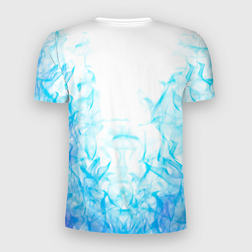 Мужская спорт-футболка Five Nights At Freddys - синий огонь на белом фоне / 3D-принт – фото 2