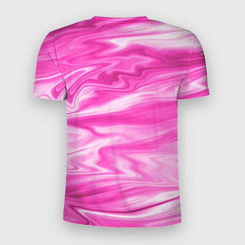 Мужская спорт-футболка Розовая мраморная текстура / 3D-принт – фото 2