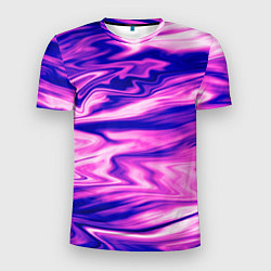 Футболка спортивная мужская Розово-фиолетовый мраморный узор, цвет: 3D-принт