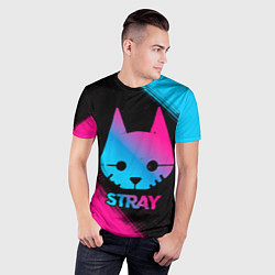 Футболка спортивная мужская Stray - Neon Gradient, цвет: 3D-принт — фото 2