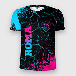 Мужская спорт-футболка Roma - neon gradient
