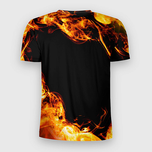 Мужская спорт-футболка Bring Me the Horizon и пылающий огонь / 3D-принт – фото 2
