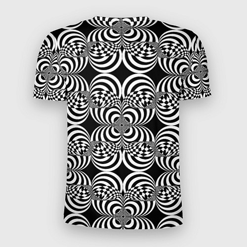 Мужская спорт-футболка Фракталы - оптическая иллюзия / 3D-принт – фото 2