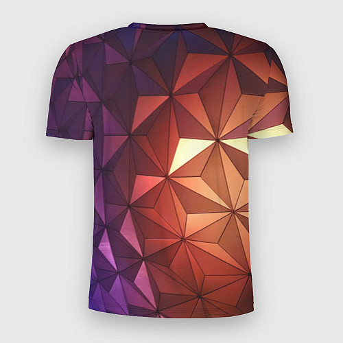 Мужская спорт-футболка Абстрактная металлическая поверхность планеты / 3D-принт – фото 2