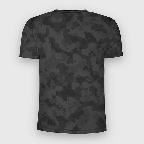 Мужская спорт-футболка Кроссфит униформа - черный камуфляж / 3D-принт – фото 2