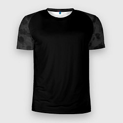 Мужская спорт-футболка Кроссфит униформа - черный камуфляж