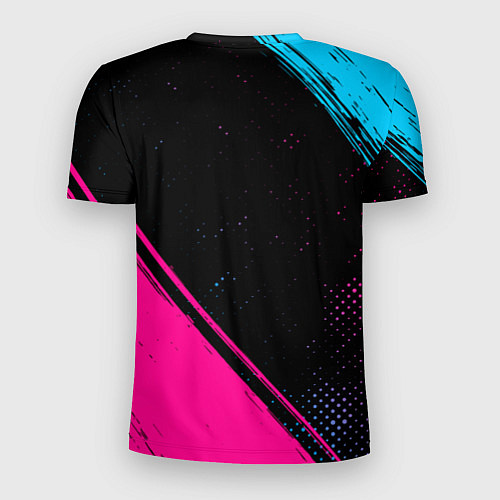 Мужская спорт-футболка Bullet For My Valentine - neon gradient: символ и / 3D-принт – фото 2