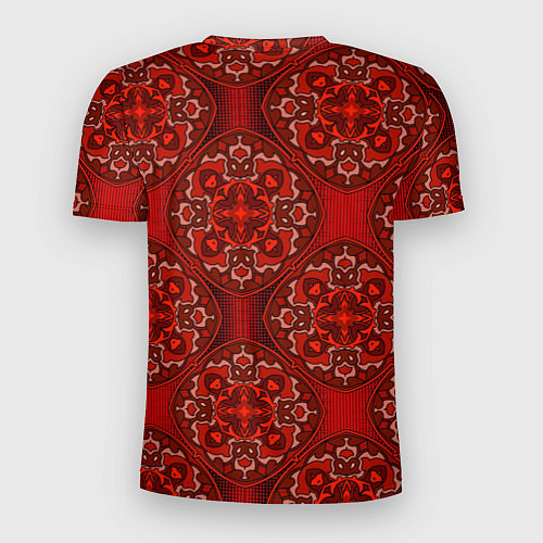 Мужская спорт-футболка Красные абстрактные круглые узоры / 3D-принт – фото 2