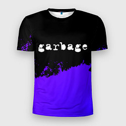 Футболка спортивная мужская Garbage purple grunge, цвет: 3D-принт