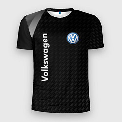 Футболка спортивная мужская Volkswagen карбон, цвет: 3D-принт