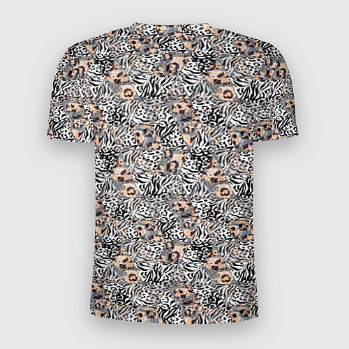 Мужская спорт-футболка Тигрово-леопардовый геометрический / 3D-принт – фото 2