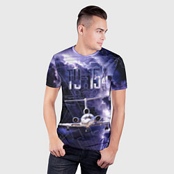 Футболка спортивная мужская Ту-154 Ночные полет, цвет: 3D-принт — фото 2