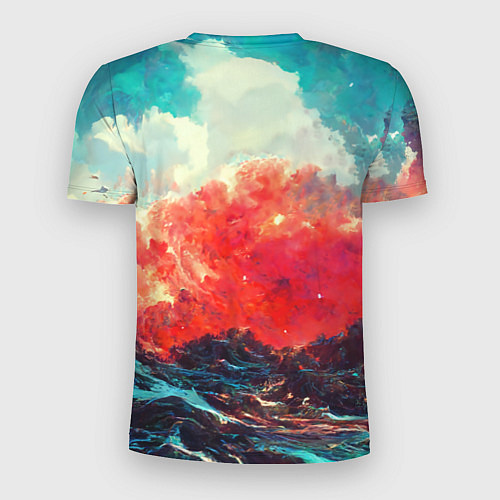 Мужская спорт-футболка Огненный шторм / 3D-принт – фото 2