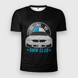 Футболка спортивная мужская BMW club carbon, цвет: 3D-принт