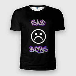 Мужская спорт-футболка Sad boys лого