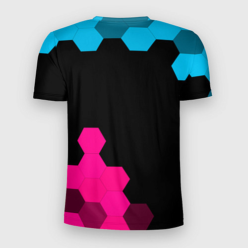 Мужская спорт-футболка Counter Strike - neon gradient: символ и надпись в / 3D-принт – фото 2