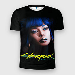 Мужская спорт-футболка Cyberpunk 2077 - Чери Наулин
