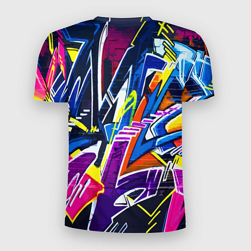 Мужская спорт-футболка Крутое экспрессивное граффити / 3D-принт – фото 2