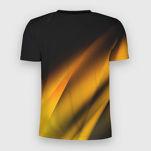 Мужская спорт-футболка Ламборгини - желтая абстракция / 3D-принт – фото 2