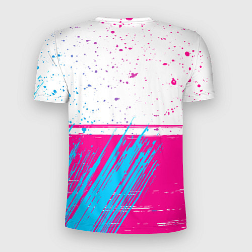 Мужская спорт-футболка Lazio neon gradient style: символ сверху / 3D-принт – фото 2