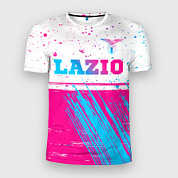 Футболка спортивная мужская Lazio neon gradient style: символ сверху, цвет: 3D-принт