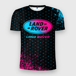 Мужская спорт-футболка Land Rover - neon gradient